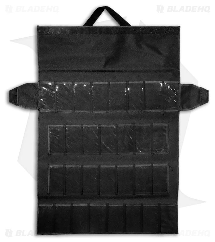 Spyderco Large Spyderpac Knife Storage Case (32 Pockets) SP-1 Spyderco Large Spyderpac Knife Storage Case (32 Pockets) SP-1 -Blade HQ spyderco large sp1 open large