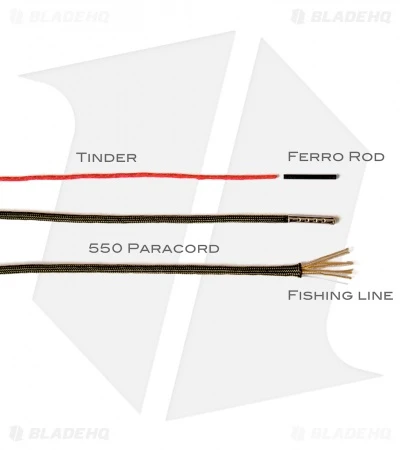 Wasatch Outdoors 64" Paracord Survival Laces w/Tinder & Fishing Line (OD Green) Wasatch Outdoors 64" Paracord Survival Laces W/Tinder & Fishing Line (OD Green) -Blade HQ wasatch outdoors survival lace info cm
