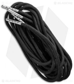 Wasatch Outdoors 54" Paracord Survival Laces W/ Tinder & Fishing Line (Black)