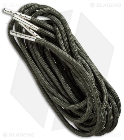 Wasatch Outdoors 64" Paracord Survival Laces w/Tinder & Fishing Line (OD Green) Wasatch Outdoors 64" Paracord Survival Laces W/Tinder & Fishing Line (OD Green) -Blade HQ wasatch outdoors tinder fish laces od cm