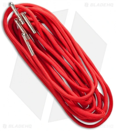Wasatch Outdoors 84" Fire Starter Paracord Survival Laces (Red) Wasatch Outdoors 84" Fire Starter Paracord Survival Laces (Red) -Blade HQ wasatch outdoors tinder fish laces red cm 2