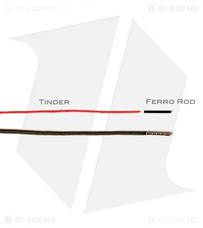 Wasatch Outdoors 48" Fire Starter Paracord Survival Laces (Red) Wasatch Outdoors 48" Fire Starter Paracord Survival Laces (Red) -Blade HQ wasatch outdoors tinder rod cm 2