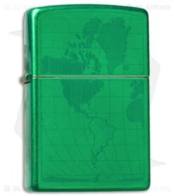 Zippo Classic Lighter Iced World (Meadow Green) 28340